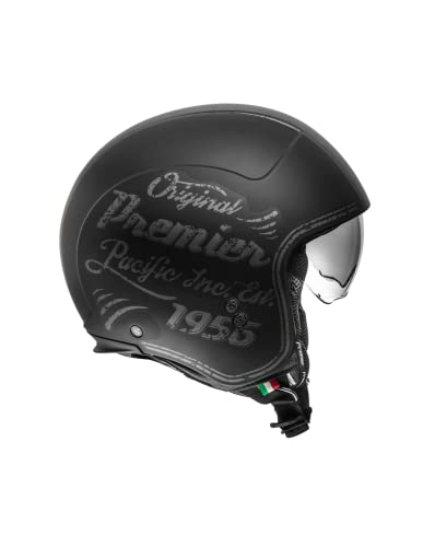 Premier Motorrad Helm Rocker Helm Or 9 Bm Black-M
