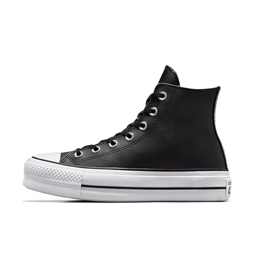 Converse Damen Chuck Taylor All Star Lift CLEAN Sneakers, Schwarz Black/White 001, 36.5 EU