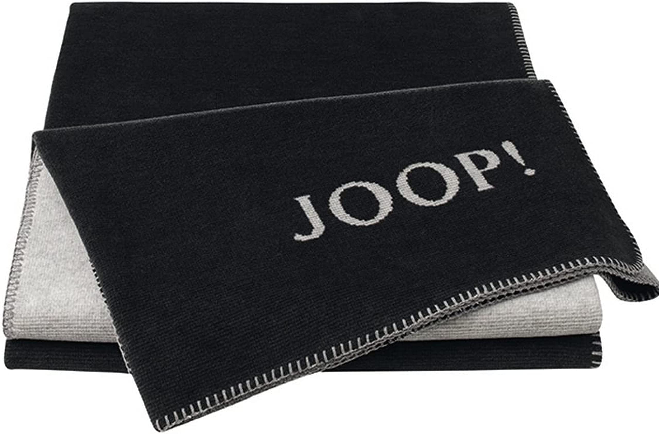 JOOP! Plaid Melange Doubleface | Anthrazit-Silber - 150 x 200