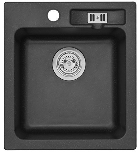 Axis Kitchen Malibu 20 Spülbecken Einbecken Spüle 43x47cm (AXIS SCHWARZ)