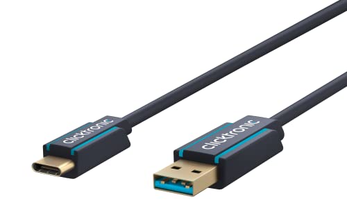 clicktronic USB 3.0 Anschlusskabel [1x USB 3.0 Stecker A - 1x USB-C™ Stecker] 2 m