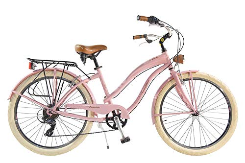 Via Veneto by Canellini Fahrrad Rad Citybike CTB Frau Vintage Retro American Cruiser Alluminium Rosa