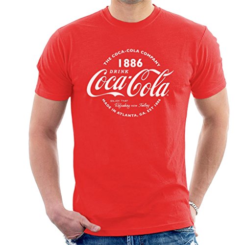 Coca-Cola Retro Logo White Text Men's T-Shirt