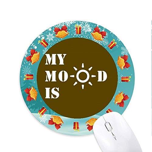 Happy Mood Good Weather Mousepad Round Rubber Mouse Pad Weihnachtsgeschenk
