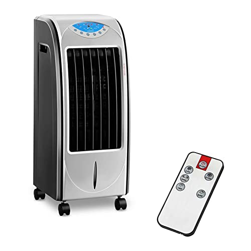 Uniprodo Uni_Cooler_01 Luftkühler mit Wasserkühlung 4-in-1 mobiles Kühlgerät ohne Abluftschlauch mit Heizfunktion 6 l Luftbefeuchter Lufterfrischer