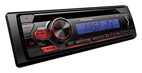 Pioneer DEH-S110UBB | 1DIN RDS-Autoradio mit roter Tastenbeleuchtung | Display blau | Android-Unterstützung | 5-Band Equalizer | CD | MP3 | USB | AUX-Eingang | ARC App