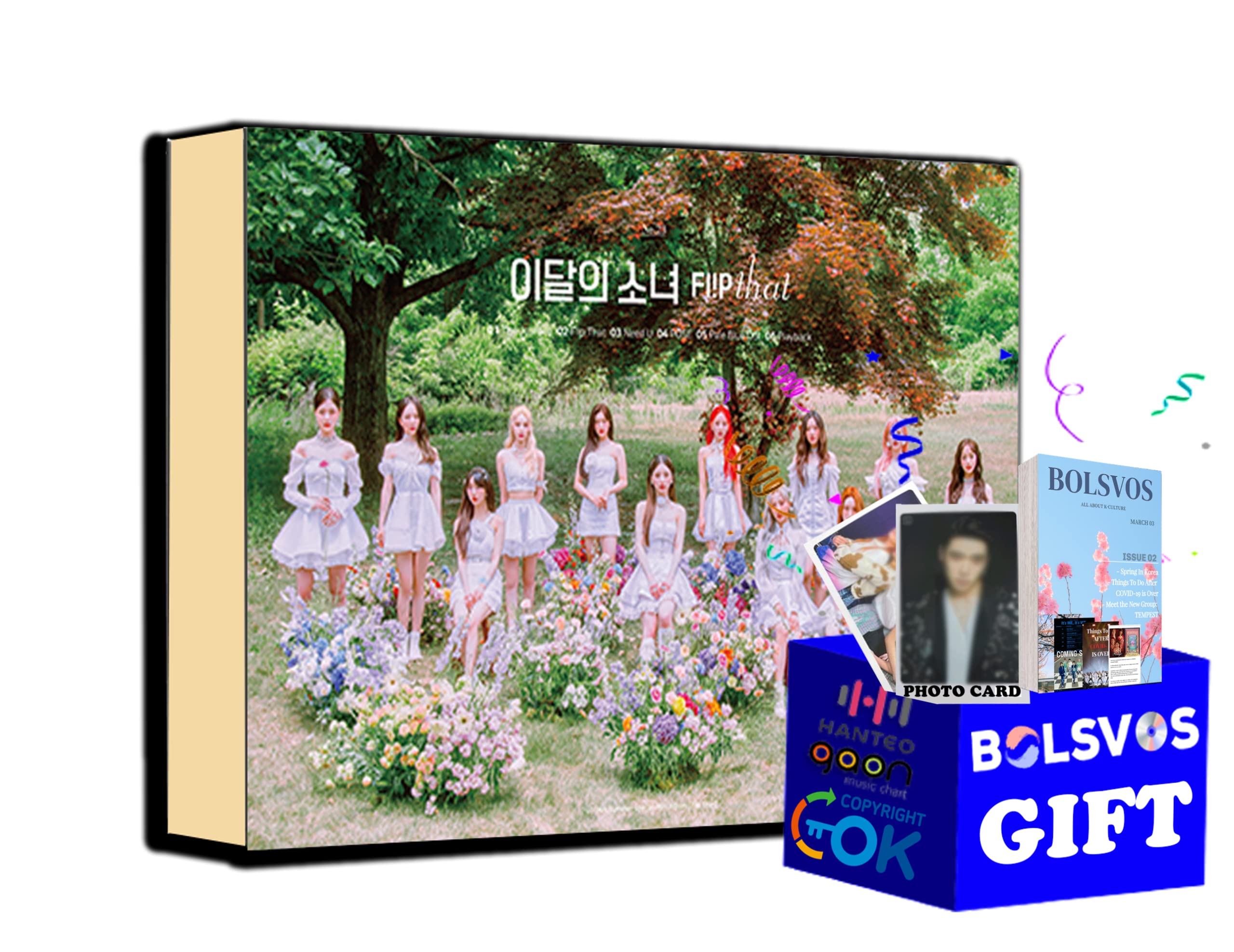 Monthly Girl LOONA - Flip that [B ver.] (LOONA Summer Special Mini Album) Album+Pre Order Limited Benefits+BolsVos K-POP eBook (21p), Photocards