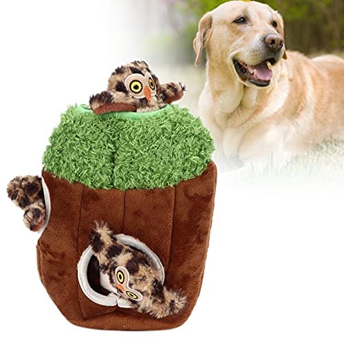 Surebuy Puzzle Hund Versteckspielzeug, Plüsch Verstecken und Suchen Hundespielzeug Baumloch für Haustiere
