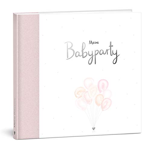 MINTKIND® Meine Babyparty - Gästebuch und Fotoalbum zur Baby Shower Geschenk für eine unvergessliche Party I Hardcover Album Mädchen rosa
