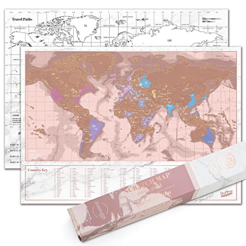 Weltkarte zum Rubbeln - Rosegold