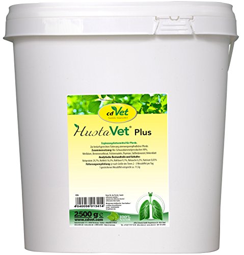 cdVet Naturprodukt HustaVet Plus 2,5 kg – Schwarzkümmelpresskuchen für Pferde zur Unterstützung der Atemwege