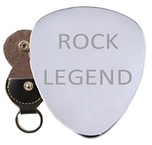 Rock Legend Stahl Gitarre Plektrum Graviert In Schlüsselanhänger Halter
