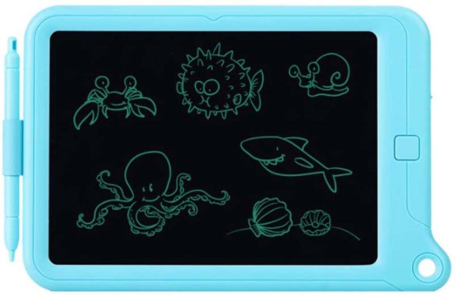 ANGELHJQ Zeichenbrett, LCD-Schreibtafel, Graffiti-Tafel für Kinder, tragbar, elektronisch, Lerntische, teilweise löschbares Schreibtablett (Farbe: Schwarz, 25,4 cm)