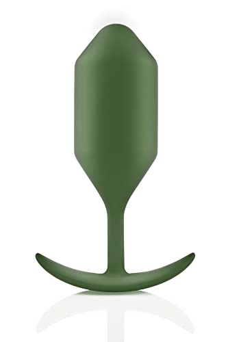 b-Vibe - The Snug Plug 4 – Armeegrün – 257 Gramm Analplug mit ausgestelltem Sockel und beschwerten Bällen