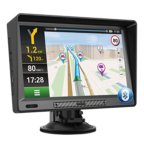 AWESAFE Bluetooth Navigationsgeräte mit 9 Zoll Touchscreen, Navigation für LKW PKW KFZ, 2022 Europa Karten
