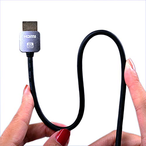 HiViLux Ultra Slim/Flexibel HDMI Kabel [Neuster Standard] Metal Stecker | extra Dünn | 3D | 4K/UHD/2160P | HDR 10| ARC | HDCP | HighSpeed with Ethernet (3m)