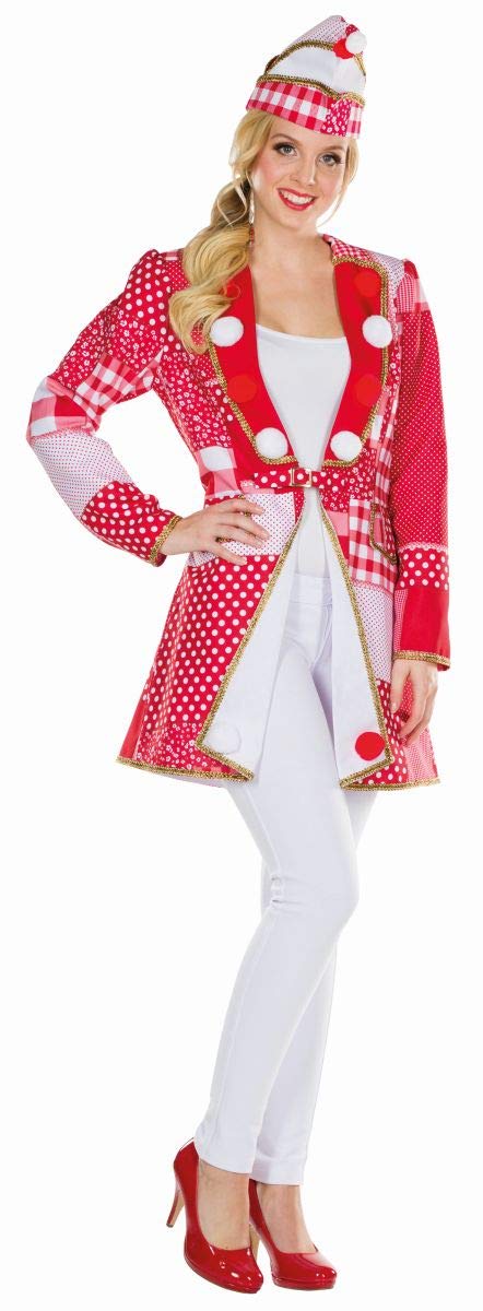 Mottoland Damen Kostüm Patchwork Jacke rot-weiß Karneval Fasching Gr.36