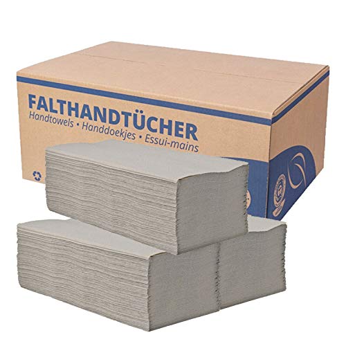 FETEX | Papierhandtücher 1-lagig [250 - 5.000 Blatt] Falthandtücher 25x23cm natur ZZ (20)