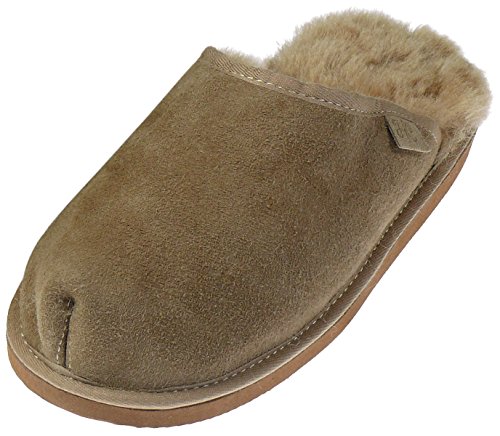 Harrys-Collection Extra dicke Lammfell Pantoffeln für Herren, Farben:beige, Schuhgröße:42