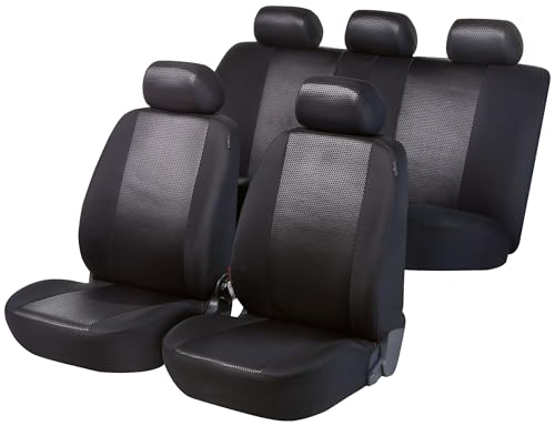 Walser Autositzbezug Shiny 13 teilig Kollektion Premium, schwarz