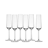 Schott Zwiesel 26112415 Pure Glas Champagneflûte met MP, 0.21 L, 6 Stück