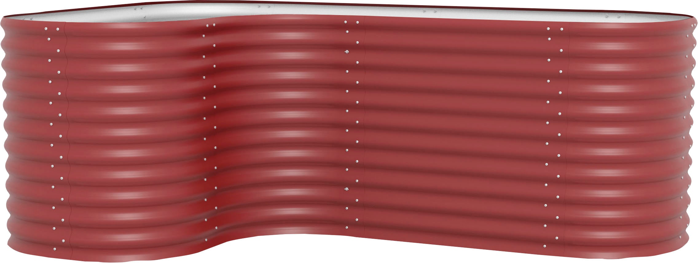 Vitavia erweiterung -curve- für hochbeet -vita 858-, rubin rot, 0,86 m