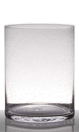 INNA-Glas Blumenvase Glas Sansa, Zylinder - rund, klar, 25cm, Ø 19cm - Glasvase - Tischvase