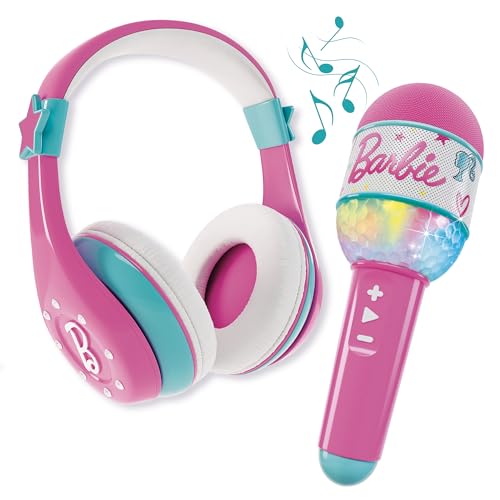 Lisciani - Barbie Sound - Bluetooth Mikrofon mit Lautsprecher - Pink - Kinder Karaoke-Set - Musik und Gesang - Smartphone-Konnektivität - Multicolor Lichteffekt - Kinder ab 4 Jahren