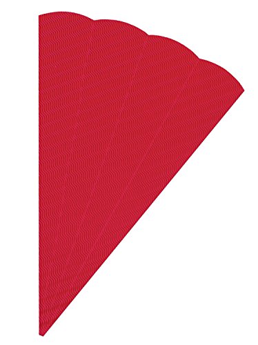 folia 92020 - Schultüten Rohlinge, aus 3D Wellpappe, rot, 5 Tüten, Höhe 68 cm, Durchmesser 20 cm - zur Erstellung einer individuellen selbst gebastelten Zuckertüte