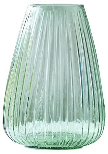 BITZ Kusintha Vase aus Glas, Höhe 22 cm, Grün