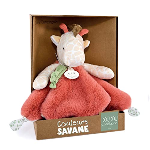 Doudou et Compagnie - Farben Savanne – Kuscheltier Giraffe – Beige – 25 cm – Geschenk zur Geburt – DC4073