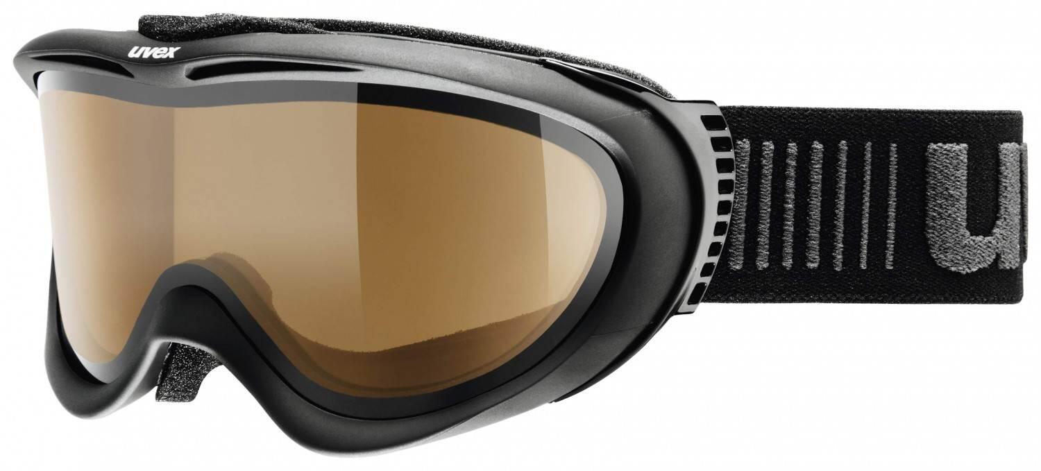 Uvex skibrille comanche polavision (farbe: 2321 black mat, polavision/brown/clear)