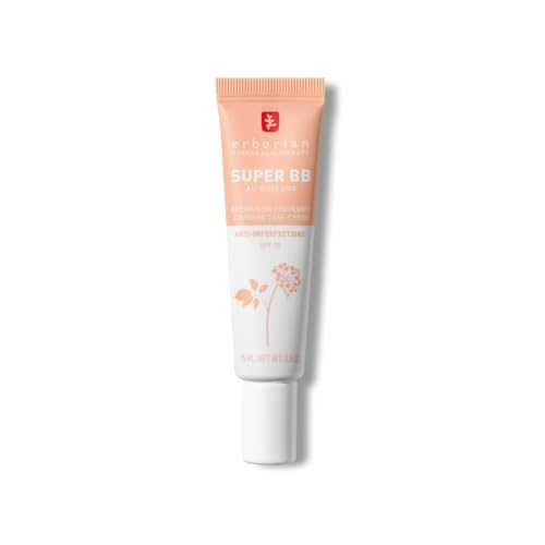 Erborian Super BB Cream mit Ginseng, vollständige Abdeckung, BB-Creme für zu Akne neigende Haut, Clair 15 ml