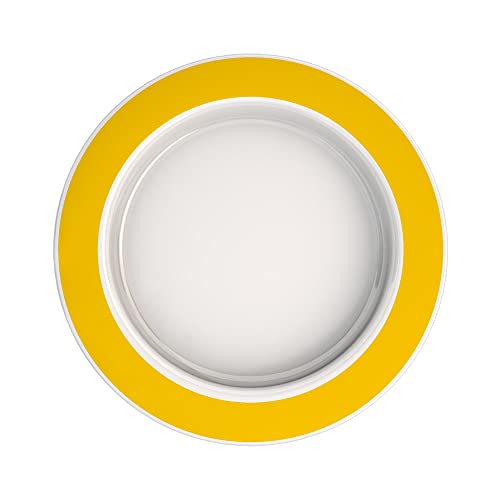 Ornamin Großer Teller mit Kipp-Trick (Rand gelb)
