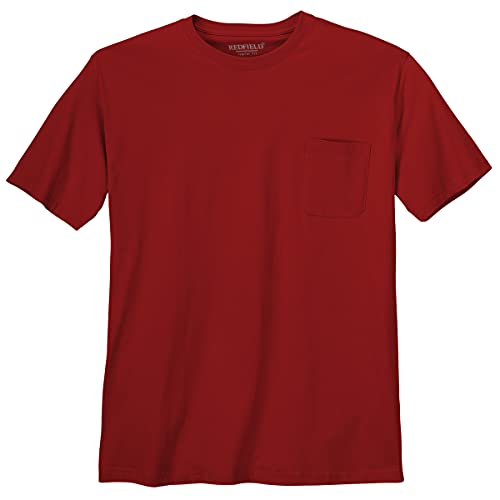 Redfield XXL Basic T-Shirt Jerry rot Brusttasche, Größe:10XL