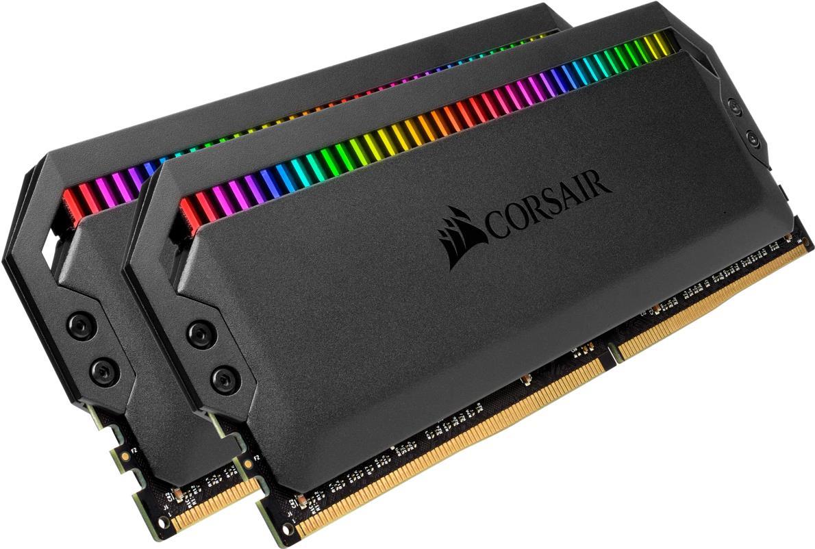 CORSAIR Dominator Platinum RGB 16 GB (2 x 8 GB) DDR4 3200 (PC4-28800) C16 1,35 V AMD Optimized Memory Schwarz