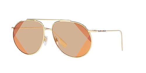 BURBERRY Sonnenbrille Alice BE 3138 Pale Gold/Brown 61/14/140 Damen, Pale Gold/Brown, 61/14/140
