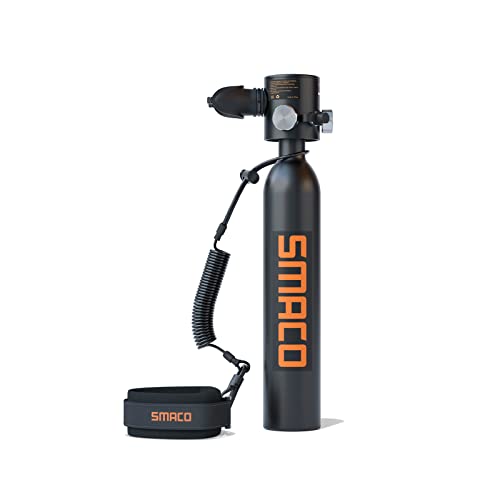 SMACO S300Plus Mini Tauchflasche Sauerstoffflasche Taucherflasche Mini zum tauchen Mit 5 Bis 10 Minuten Tauchen Sauerstofftank Taucher Set Tauchausrüstung Tragbare 0.5L