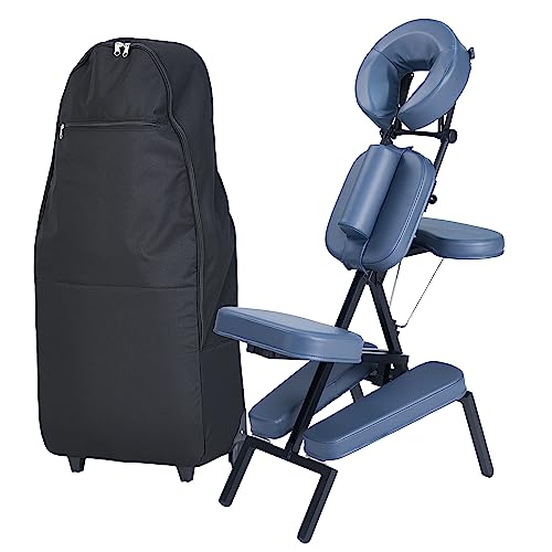 Master Massage Professioneller tragbarer Stuhl, Blau, 1 Stück