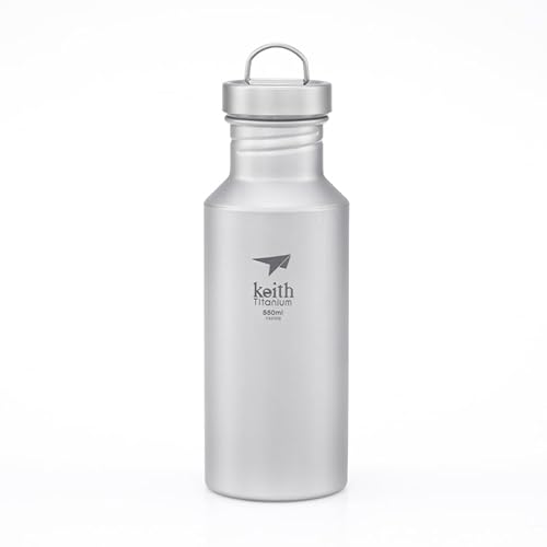Keith Titanium Wasserflasche für Outdoor Camping Titan Sport Wasserkocher (550ml)