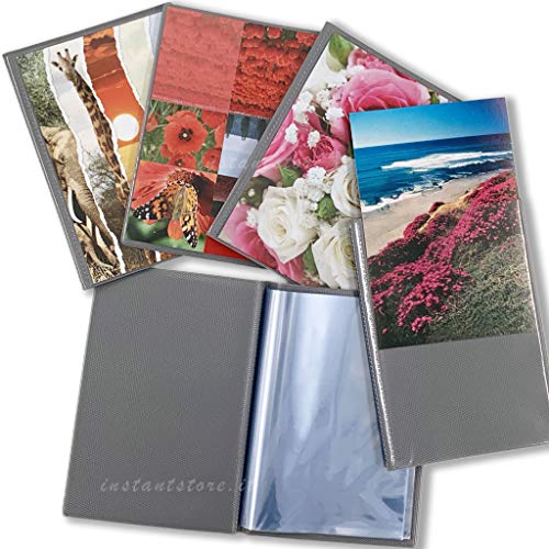 instantstore 10 Fotoalbum mit Einstecktaschen, 11 x 16 cm, personalisierbar, Vorderseite, weiches Einband, 10 Stück, insgesamt 400 Fotos