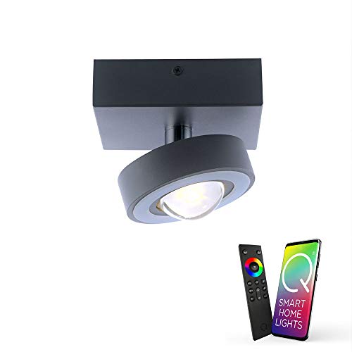 Paul Neuhaus Q-MIA 9186-13 Smart Home LED-Deckenleuchte Up & Down Lichteffekt, Alexa kompatibel, RGB CCT Farbwechsel, dimmbar