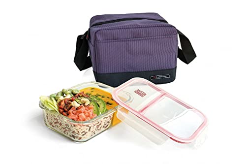 IRIS 8411398902012 LUNCHBAG REAL LILAS 3.5L (GLASS CONTAINER) ARRIVAL IN MARCH, 18/8 Stainless Steel