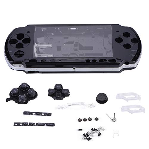 Vollständiger Gehäusetauschersatz für PSP 3000-Gehäuseabdeckung Zurück Ersatzteile für PSP 3000 Playstation Tragbares 3000-System Schwarz