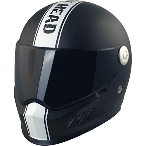 Broken Head Hated and Proud - Motorrad-Helm Mit Schwarzem Visier - Exklusiver Marken-Helm - Größe XS (53-54 cm)