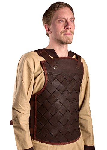 Epic Armoury 12050455 RFB Viking Leather Armour - Brown - L Torso, Unisex Erwachsene