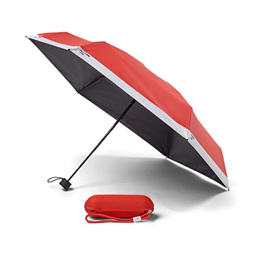 Copenhagen Design Pantone Umbrella Travel Foldable in Box with keychainstrap, Red, One Size