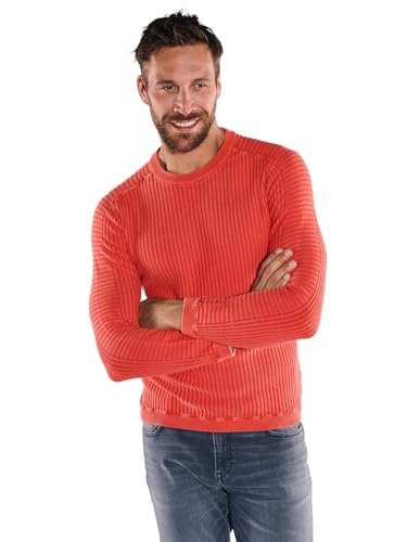 emilio adani Herren Herren Pullover strukturiert, 36270, 36270, Rot in Größe XL