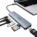 USB C Hub, oditton USB C Docking Station 7 in 1 USB Hub Multiport Adapter HDMI, 100W PD, 3 USB 3.0, SD/TF Dock für Typ C Laptop