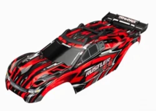 Traxxas Karo Rustler 4X4 grün +Decals mit Karohalterung